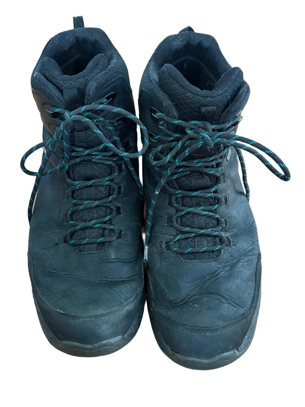 Merrell Men's Black Hiking Boots with Teal-Accented Laces